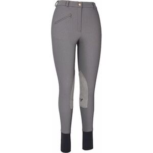 TUFFRIDER Ribbed Knee Patch Breeches, Size: 31, Color: Dark Charcoal Gray